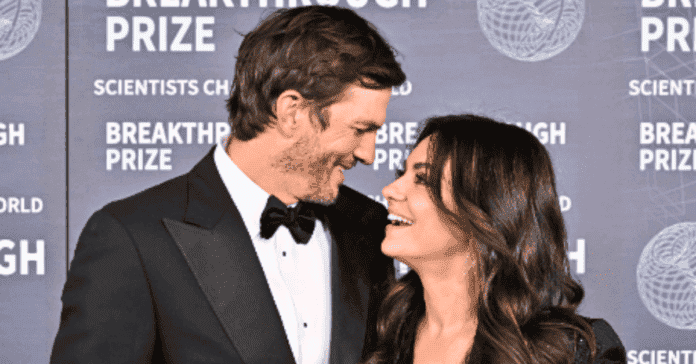 Ashton Kutcher with wife